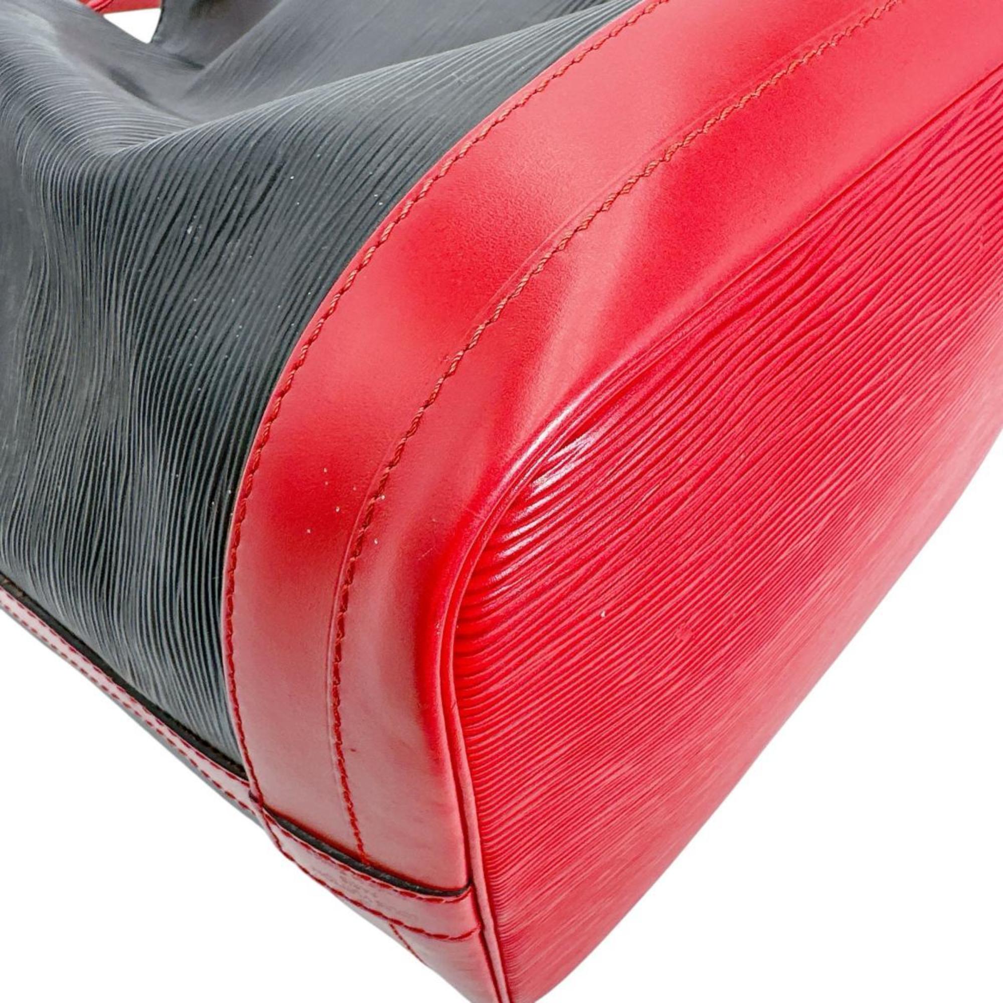 Louis Vuitton Black Castilian Red Noir Epi Leather Shoulder Bag