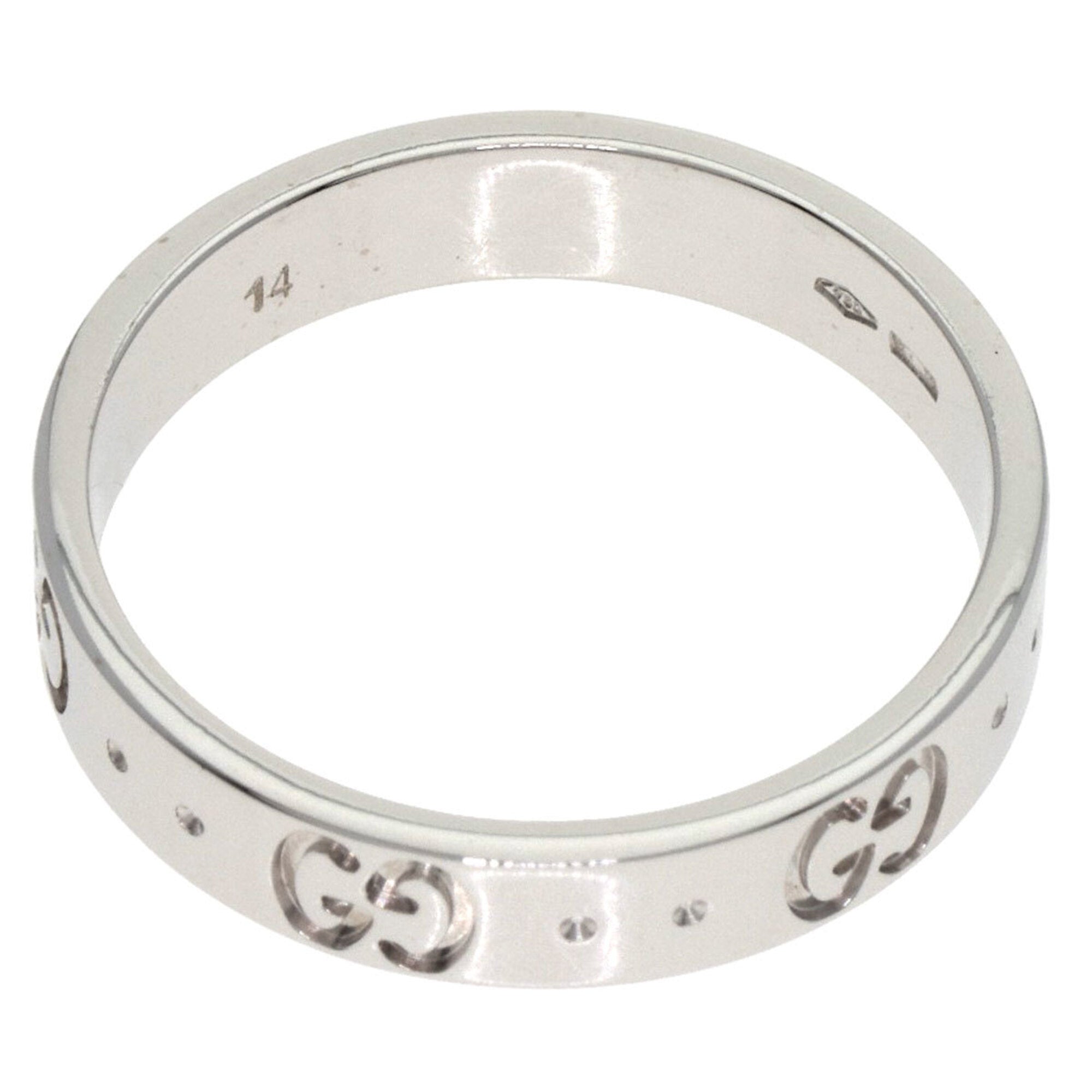 Gucci Icon White Gold (18K) Band Ring (Pre-Owned)
