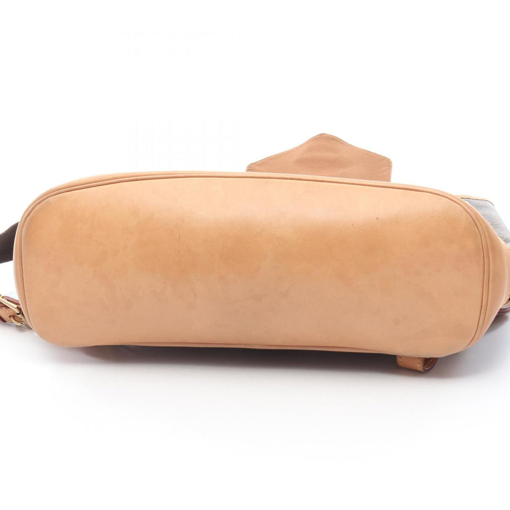 Louis Vuitton Brown Coated Canvas Leather Backpack Handbag