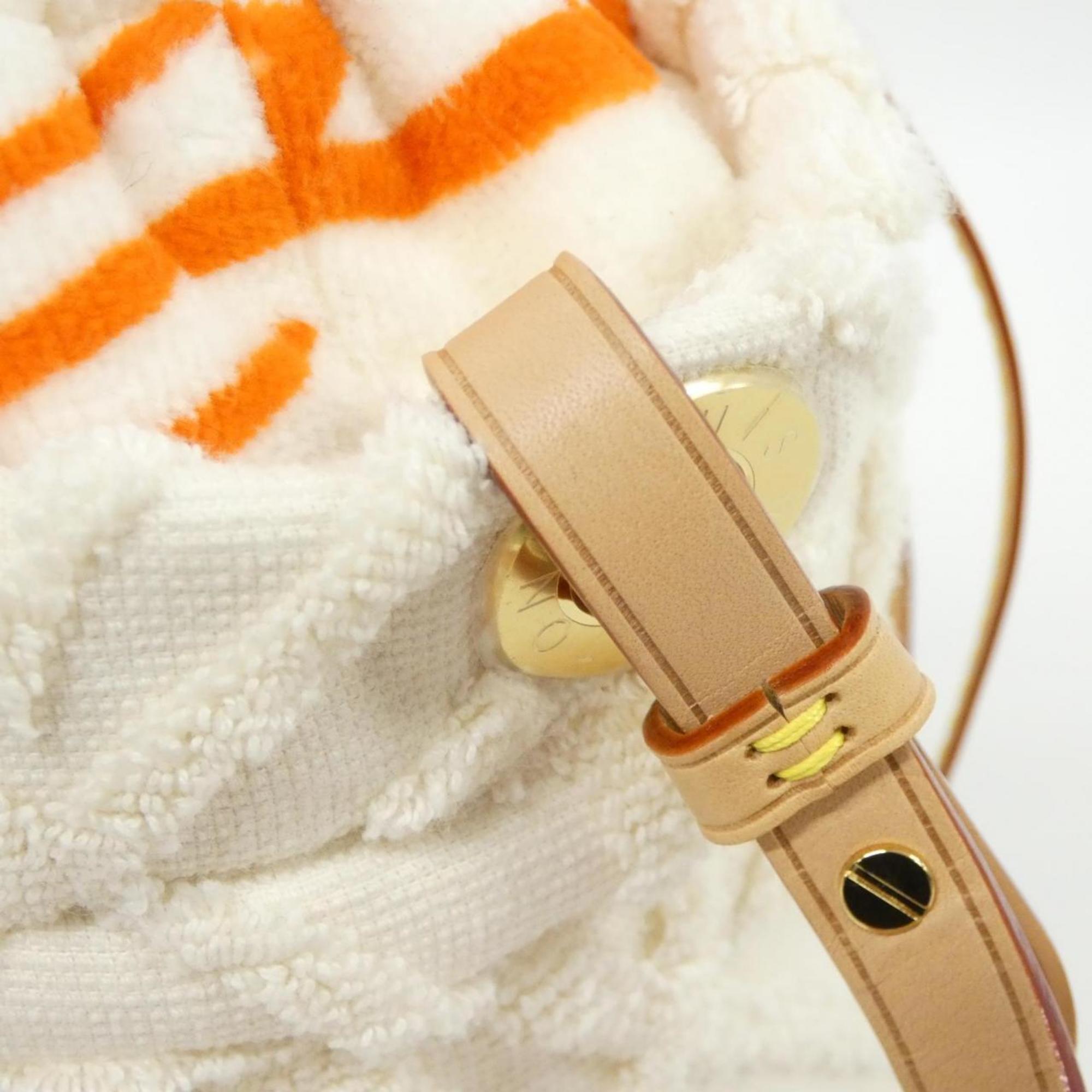 Louis Vuitton White Jacquard Cotton Handbag