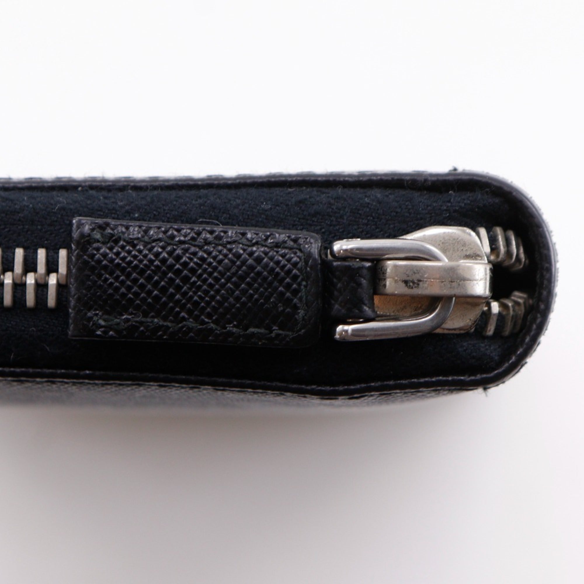 Prada Saffiano Black Saffiano Long Wallet (Bi-Fold)