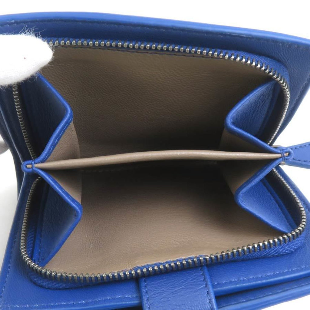 Bottega Veneta Blue Leather Wallet (Bi-Fold)
