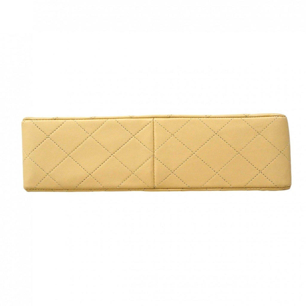 Chanel Beige Black Leather Shoulder Bag