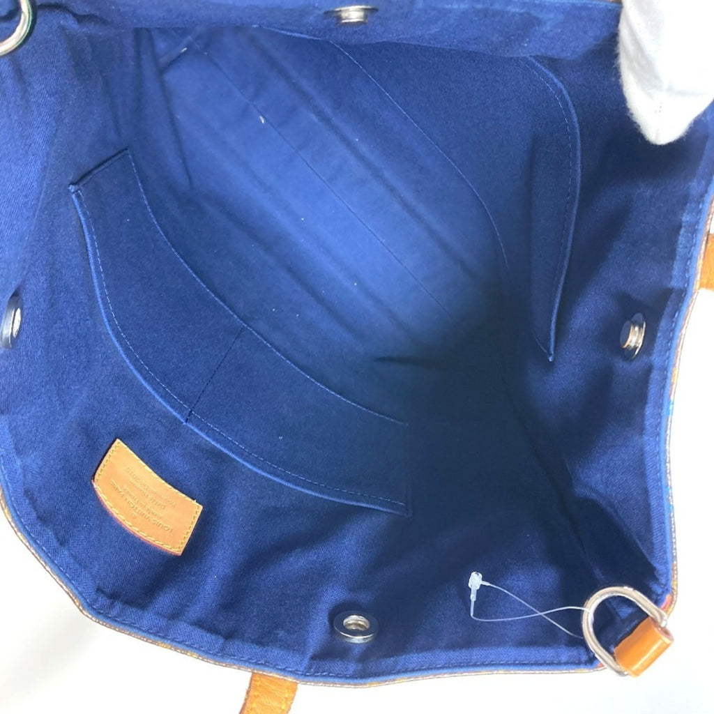 Louis Vuitton Blue Brown Monogram Monogram Shoulder Bag Tote Bag