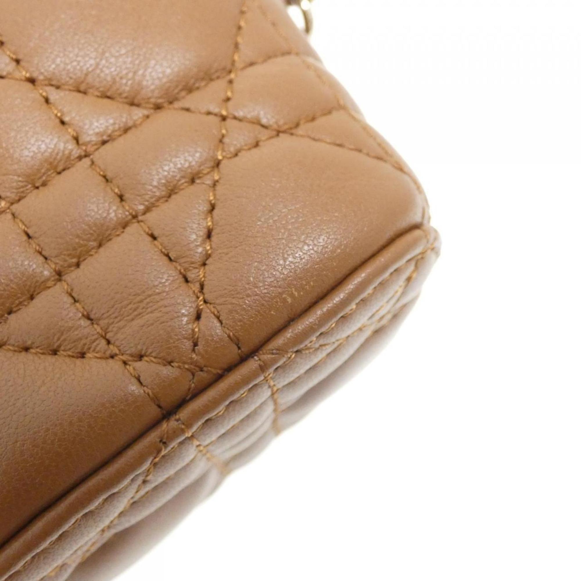 Christian Dior Leather Handbag Vanity Bag (Pre-Owned)