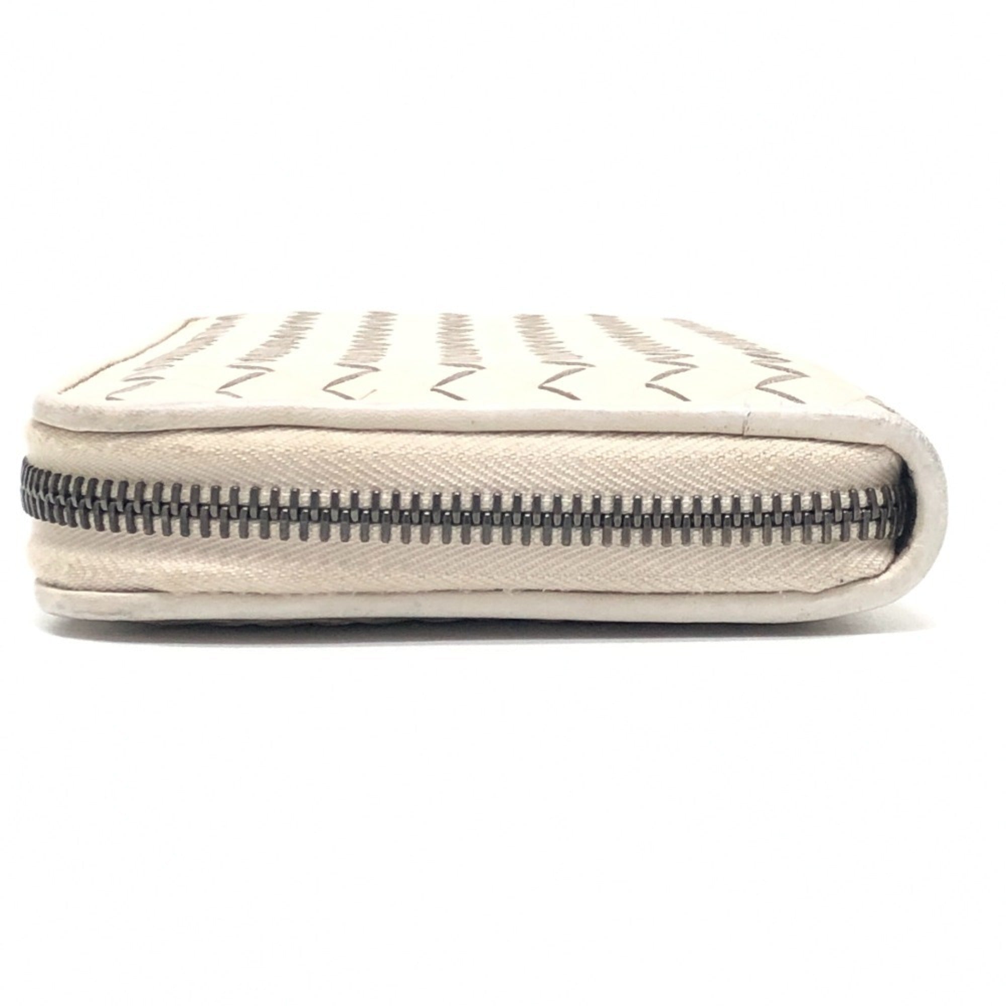 Bottega Veneta White Intrecciato Long Wallet (Bi-Fold)