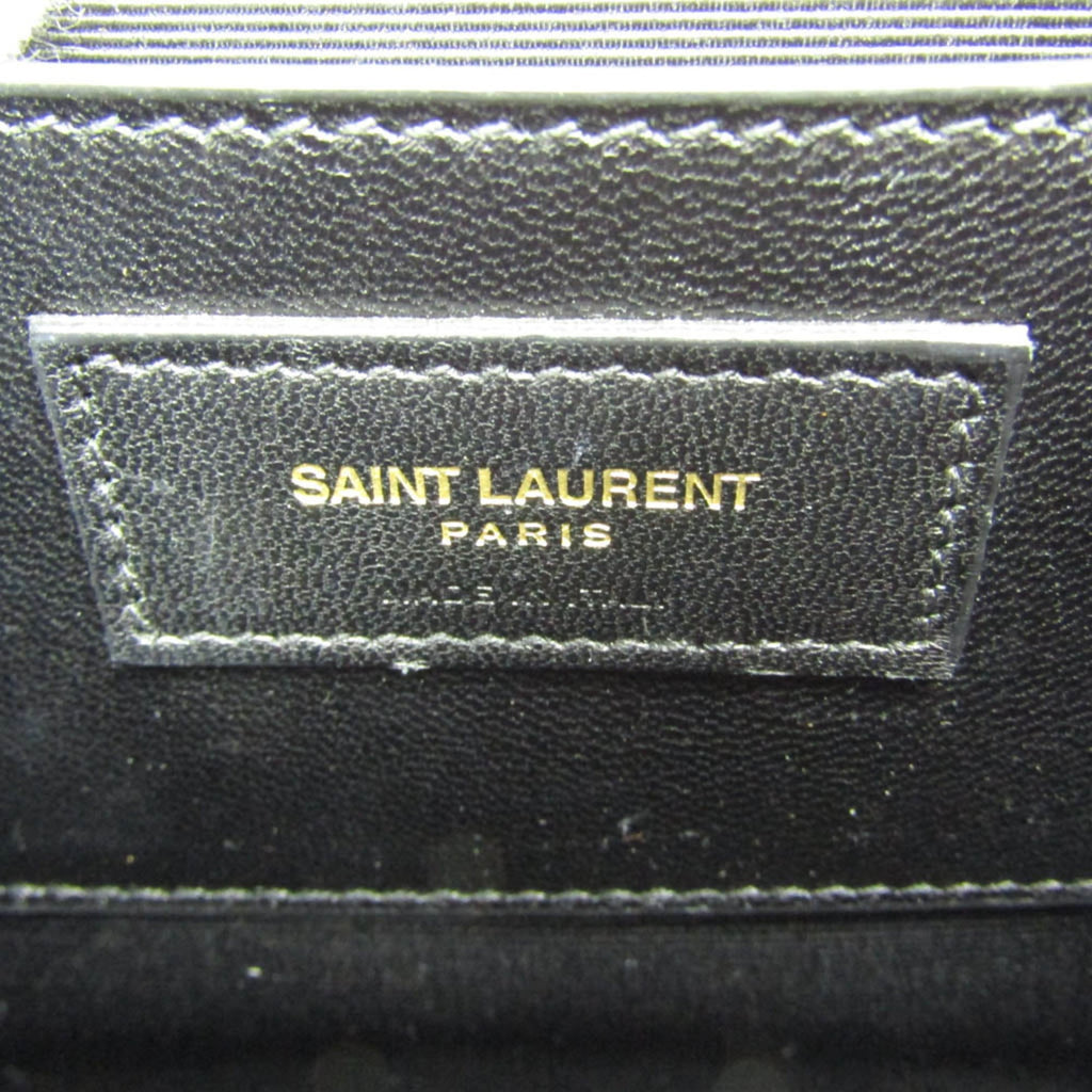 Saint Laurent Classic Monogram Crossbody Bag Calfskin Gold Leather Shoulder Bag Bag (Pre-Owned)
