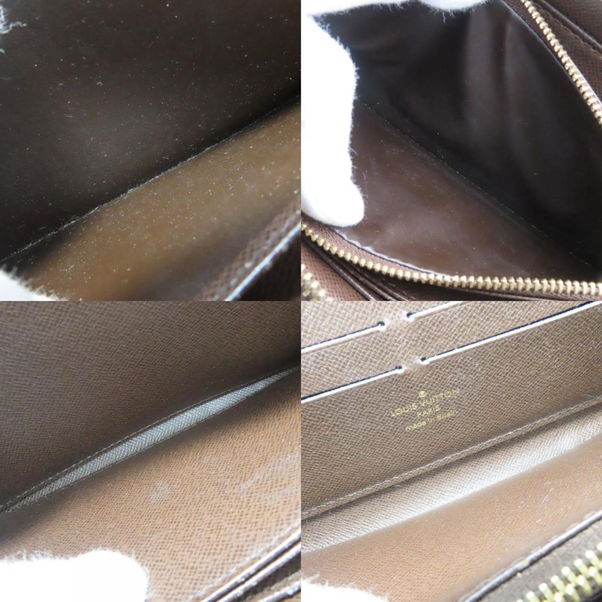 Louis Vuitton Brown Ebene Monogram Mini Lin Long Wallet
