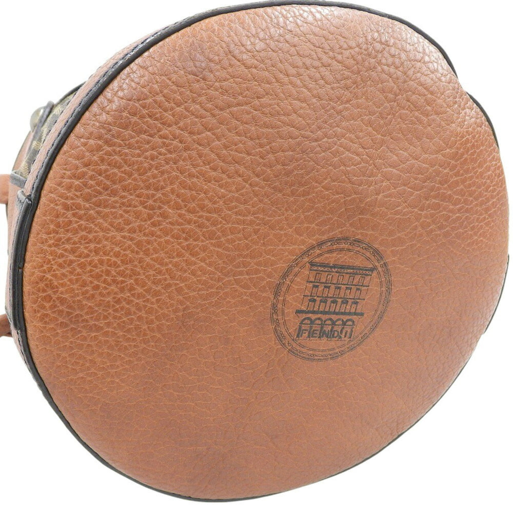 Fendi Zucca Brown Zucca Leather Shoulder Bag