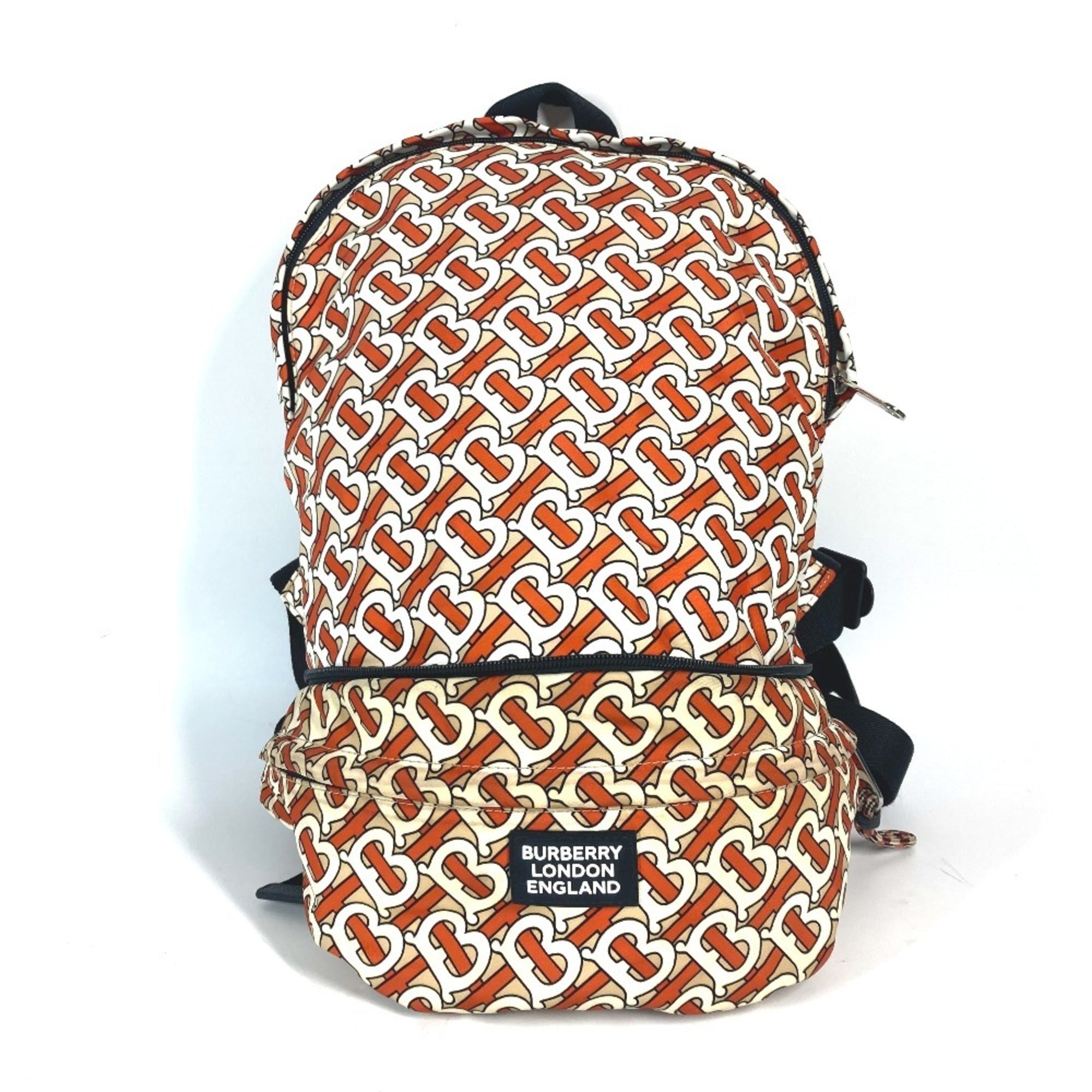 Burberry Orange White Nylon Fanny Pack Sling Bag