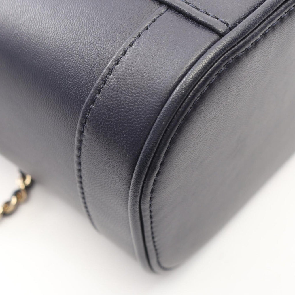 Chanel Navy Leather Handbag