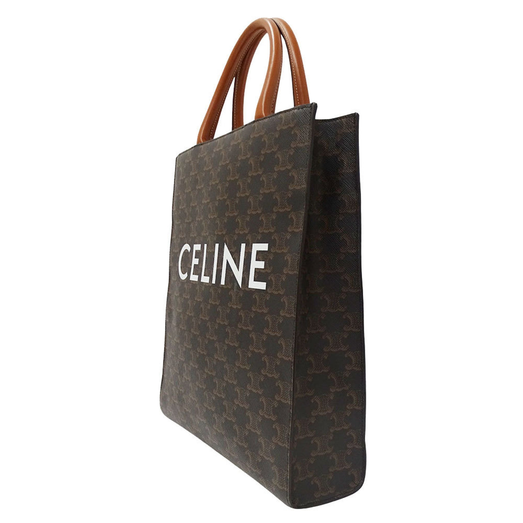 Celine Dark Brown Canvas Handbag Shoulder Bag