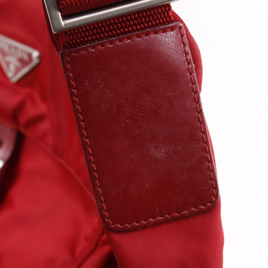 Prada Red Color Nylon Shoulder Bag
