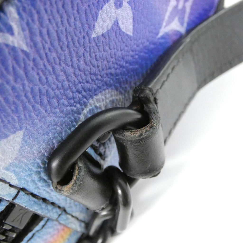 Louis Vuitton Black Blue Pink Coated Canvas Shoulder Bag
