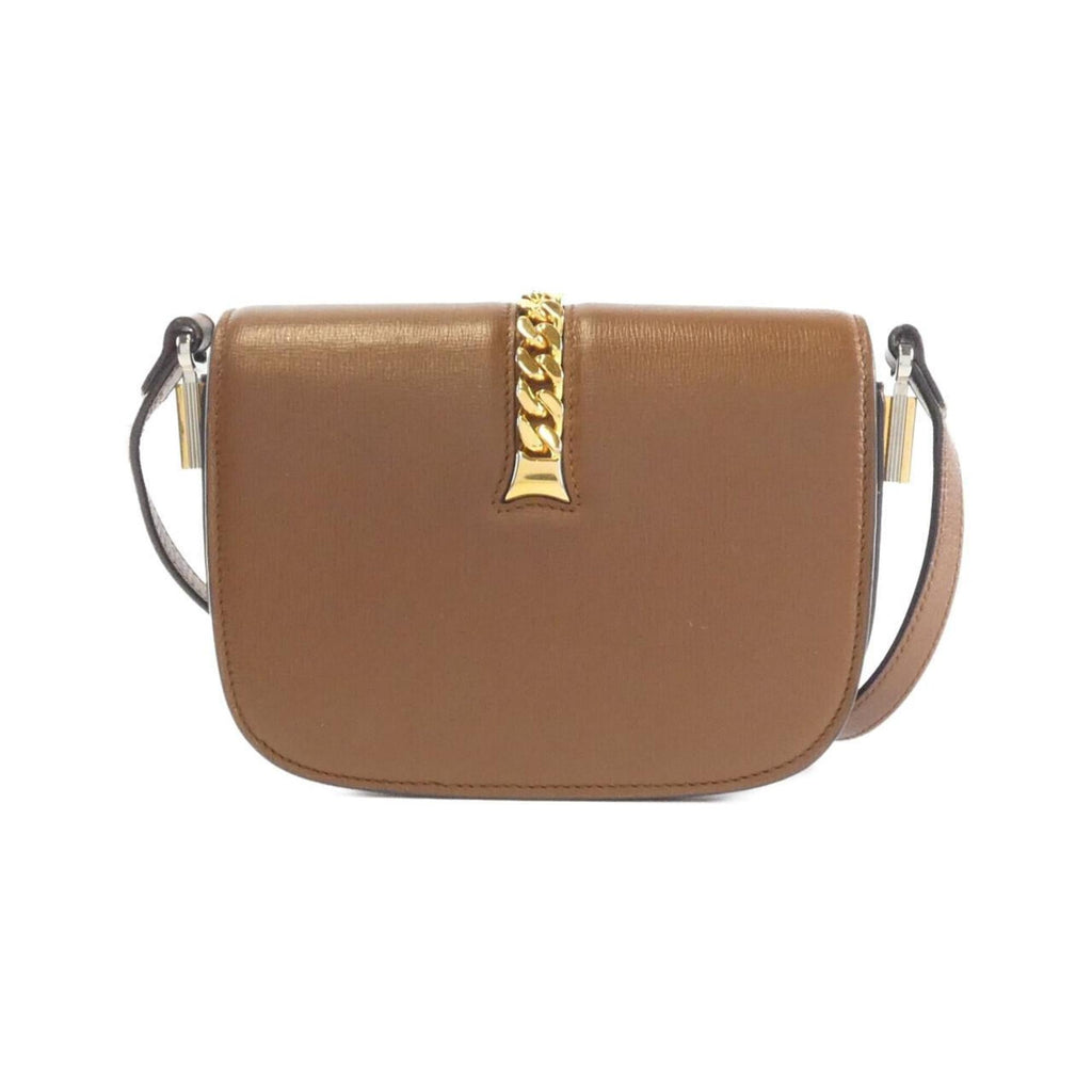 Gucci Brown Leather Shoulder Bag (Pre-Owned)