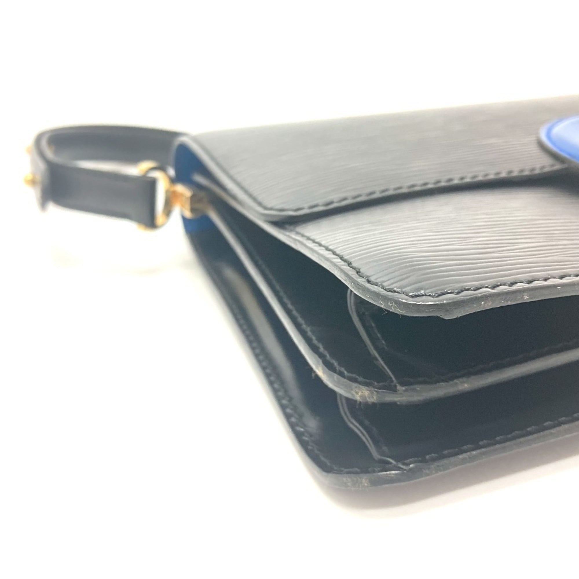Louis Vuitton Black Noir Epi Leather Handbag Shoulder Bag