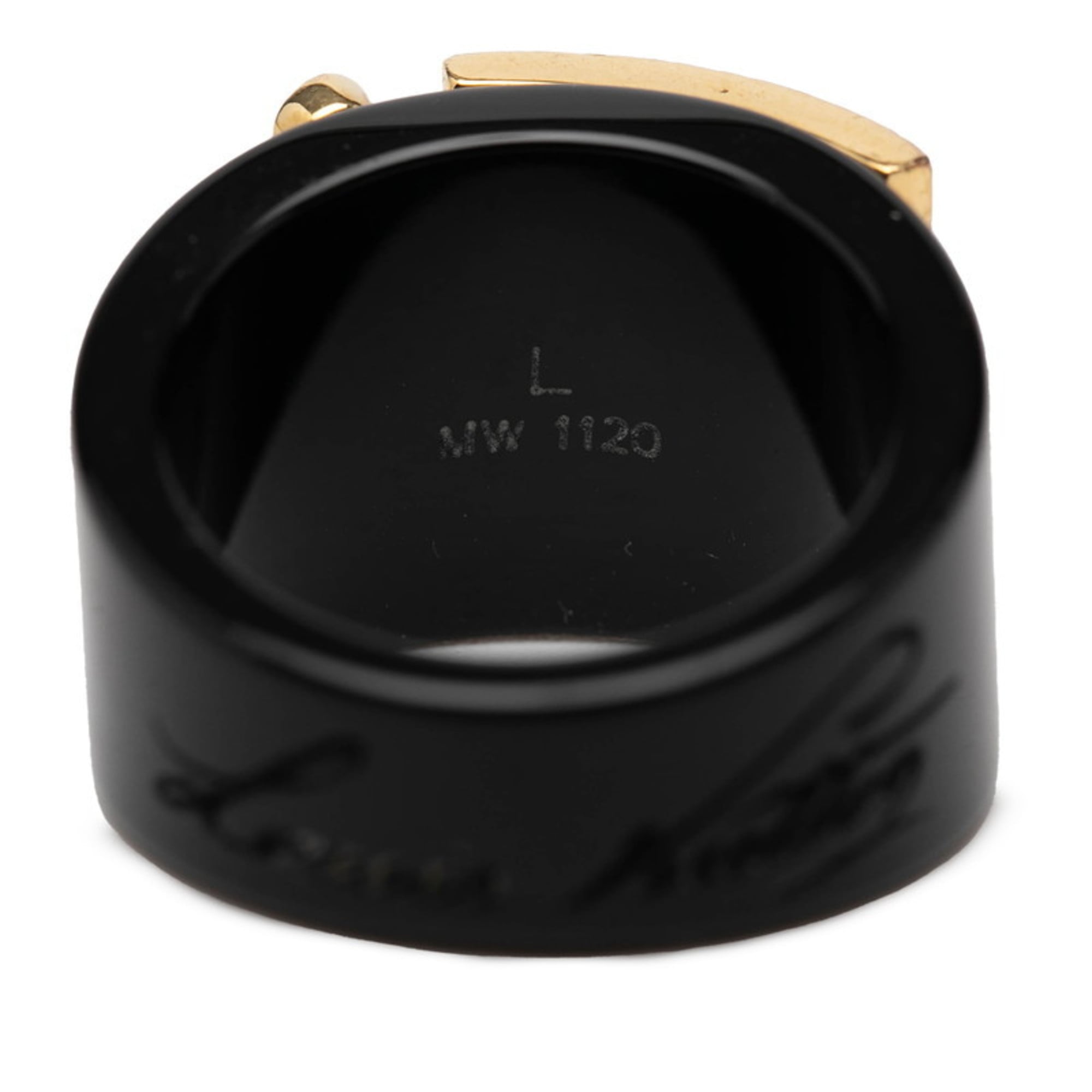 Louis Vuitton Black Plastic Band Ring