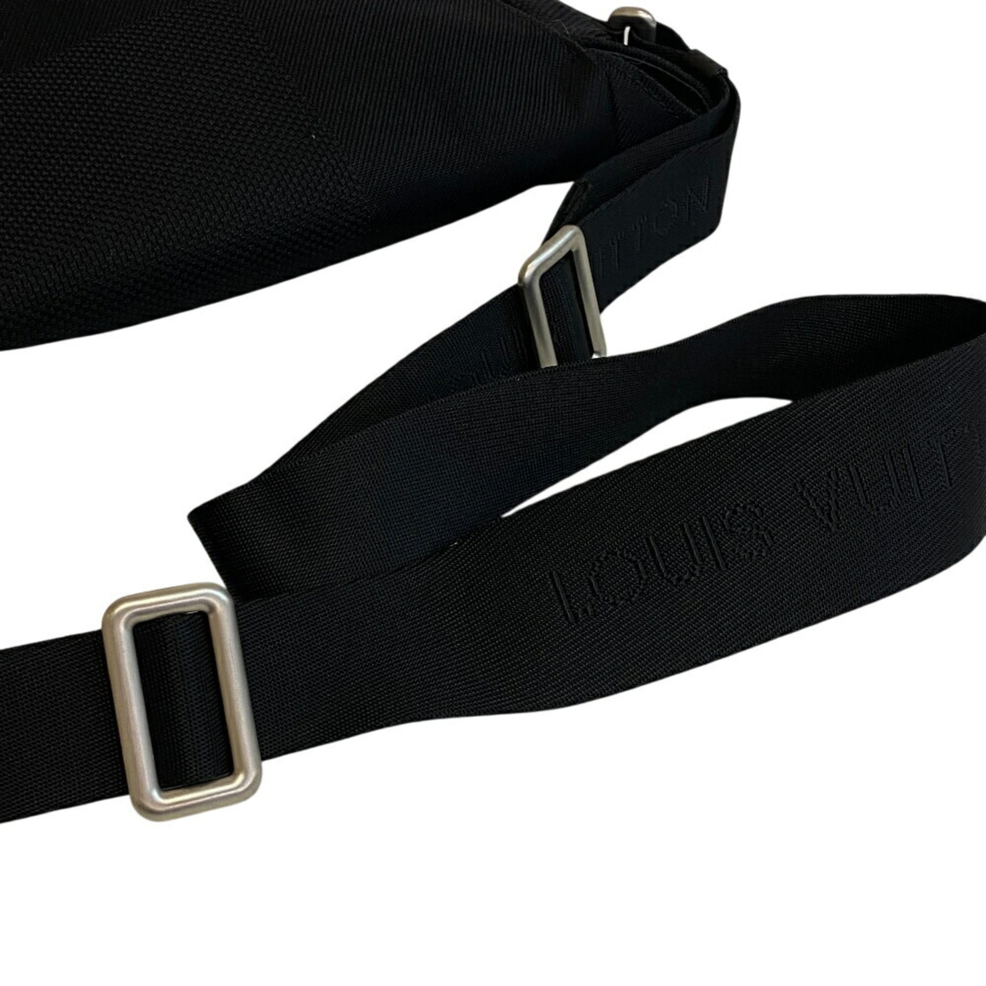 Louis Vuitton Black Canvas Messenger Bag Shoulder Bag