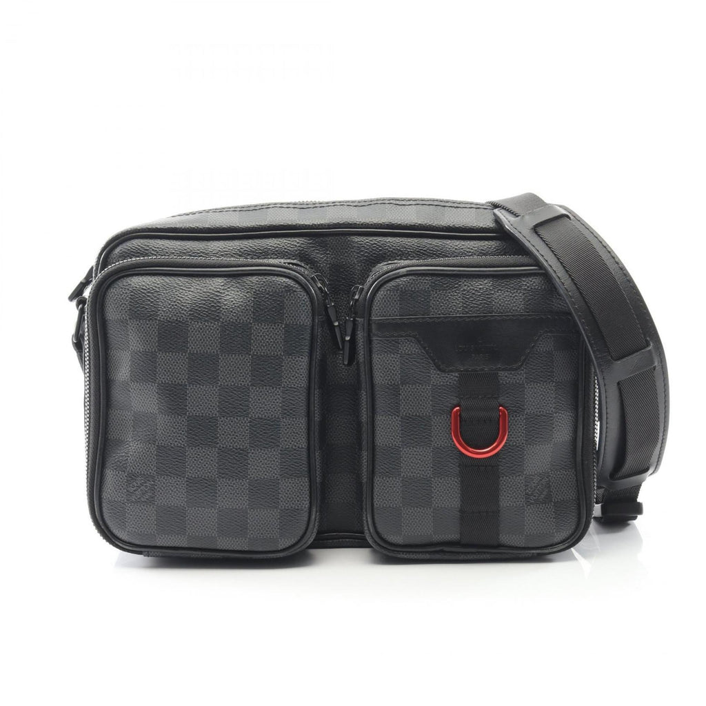 Louis Vuitton Gray Damier Graphite Leather Shoulder Bag