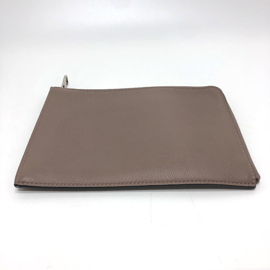Louis Vuitton Beige Taupe Leather Clutch Bag Pochette