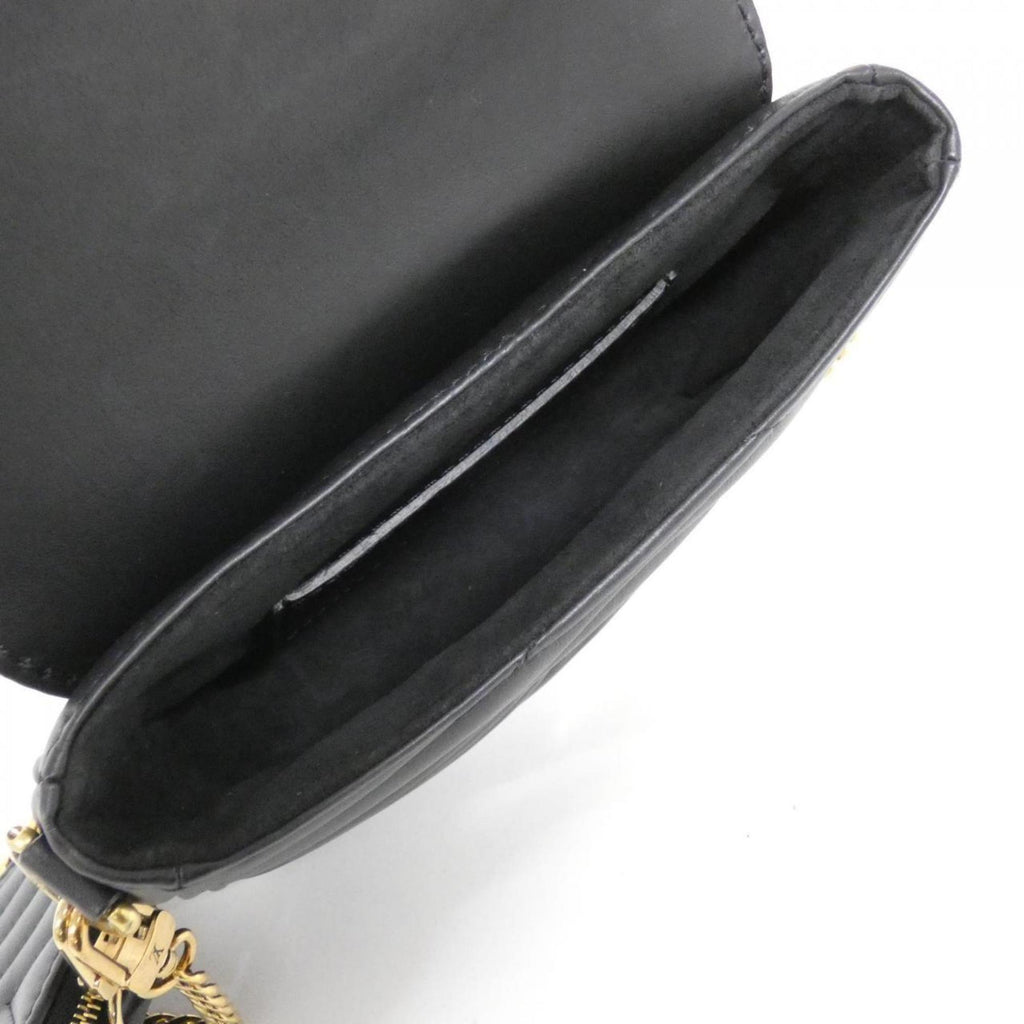 Louis Vuitton Black Leather Pochette Pouch Shoulder Bag