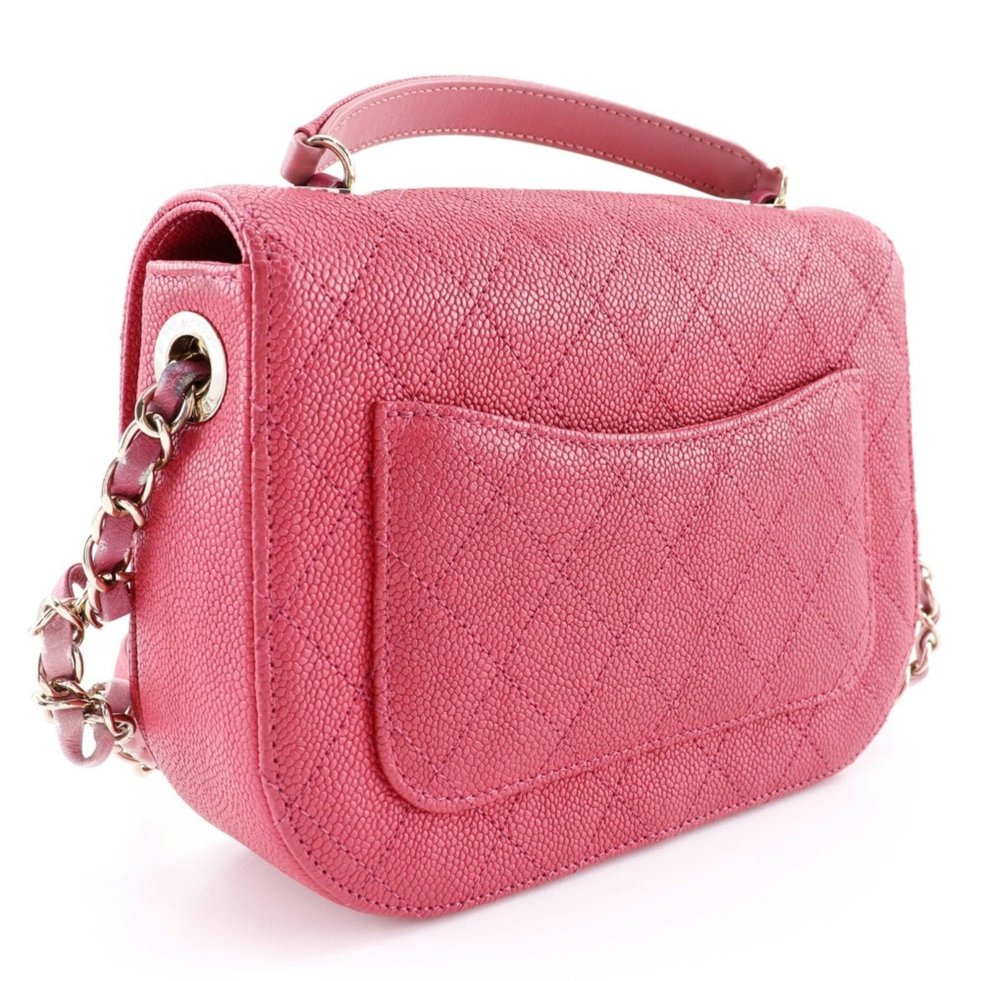 Chanel Pink Caviar Leather Handbag