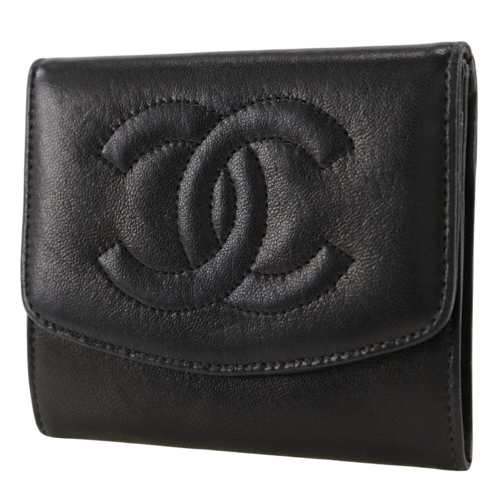 Chanel Black Leather Coin Purse/Coin Case