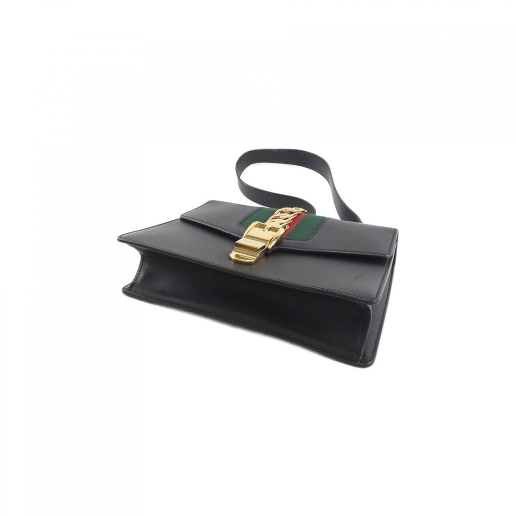 Gucci Black Leather Shoulder Bag (Pre-Owned)