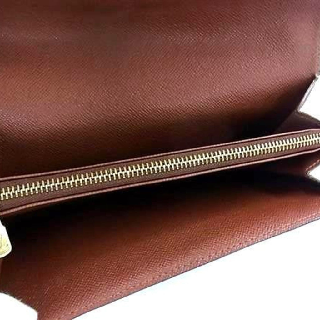 Louis Vuitton Monogram Brown Pvc Leather Long Wallet