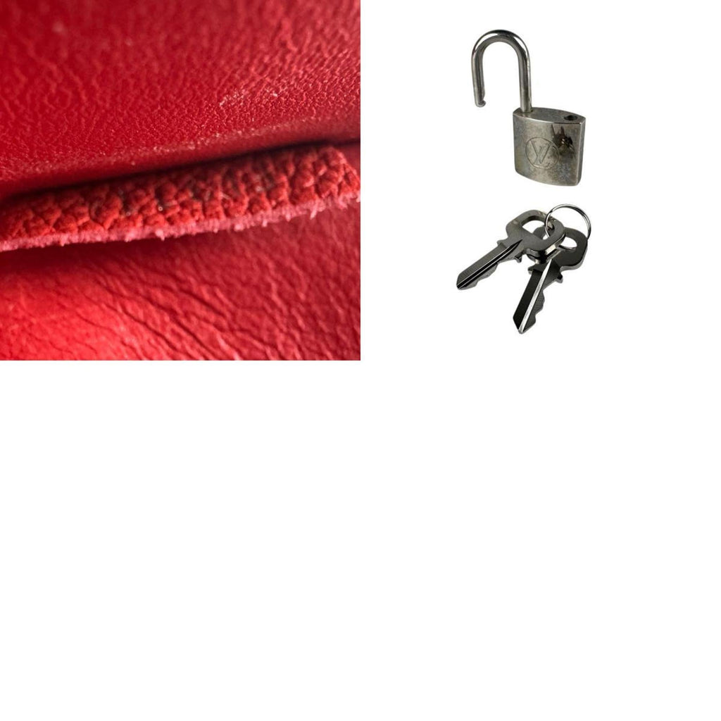Louis Vuitton Red Color Leather Handbag Shoulder Bag