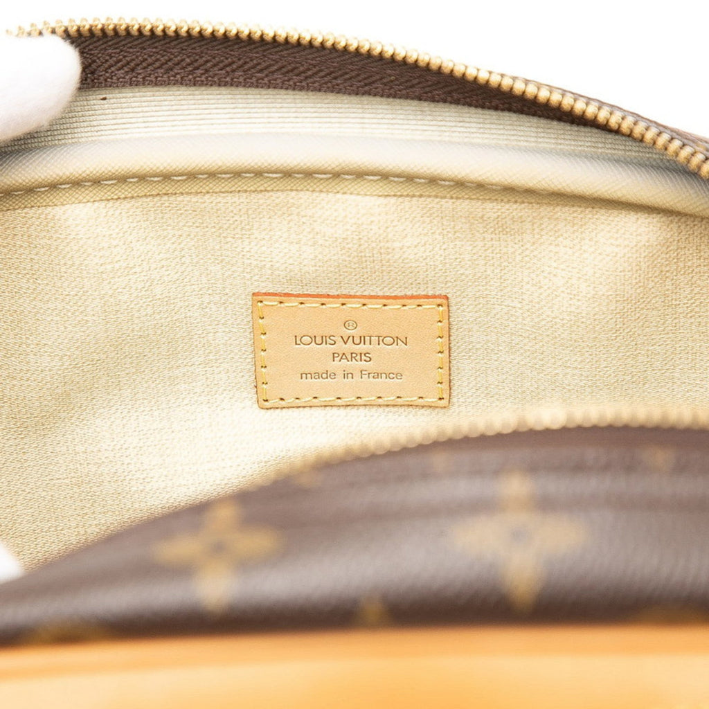 Louis Vuitton Brown Pvc Leather Handbag