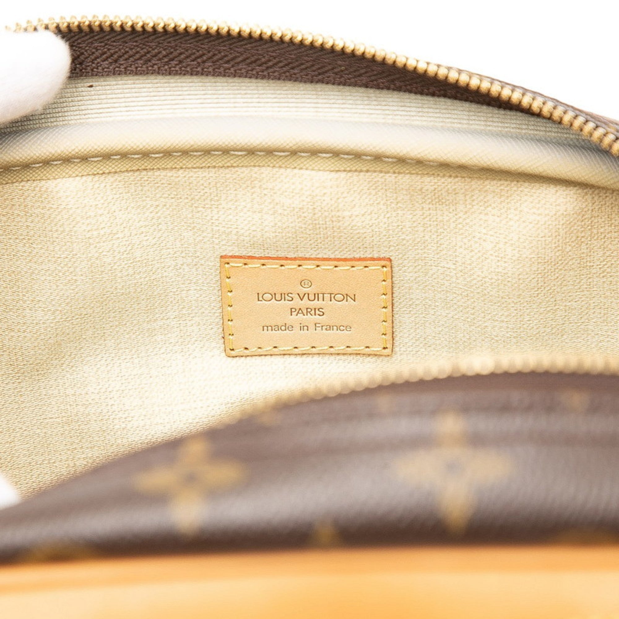 Louis Vuitton Brown Pvc Leather Handbag