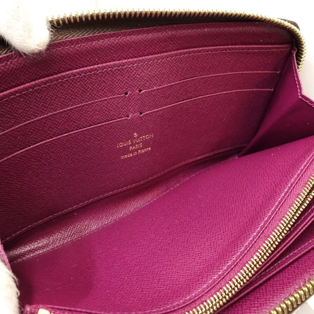 Louis Vuitton Brown Magenta Canvas Long Wallet