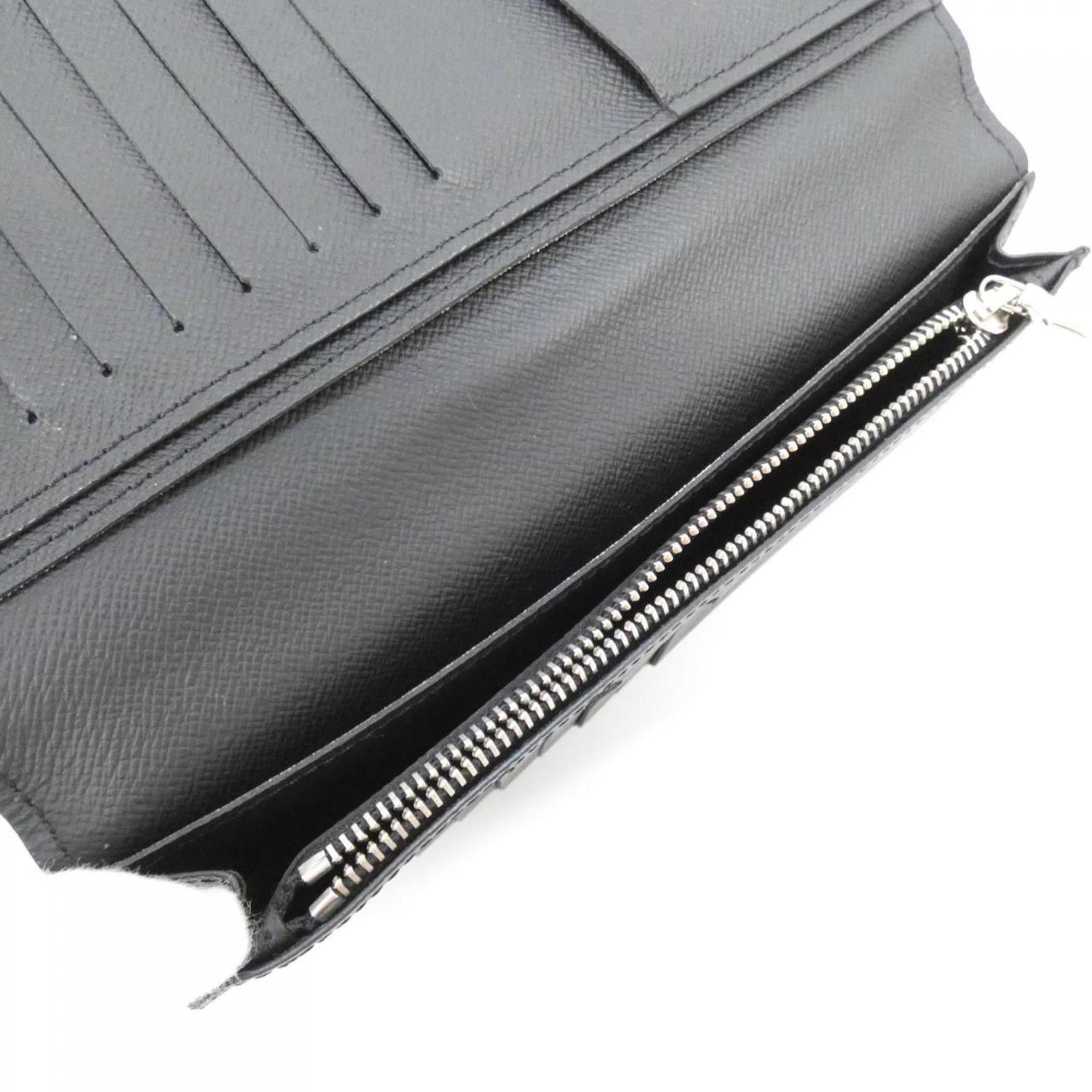 Louis Vuitton Black Leather Long Wallet