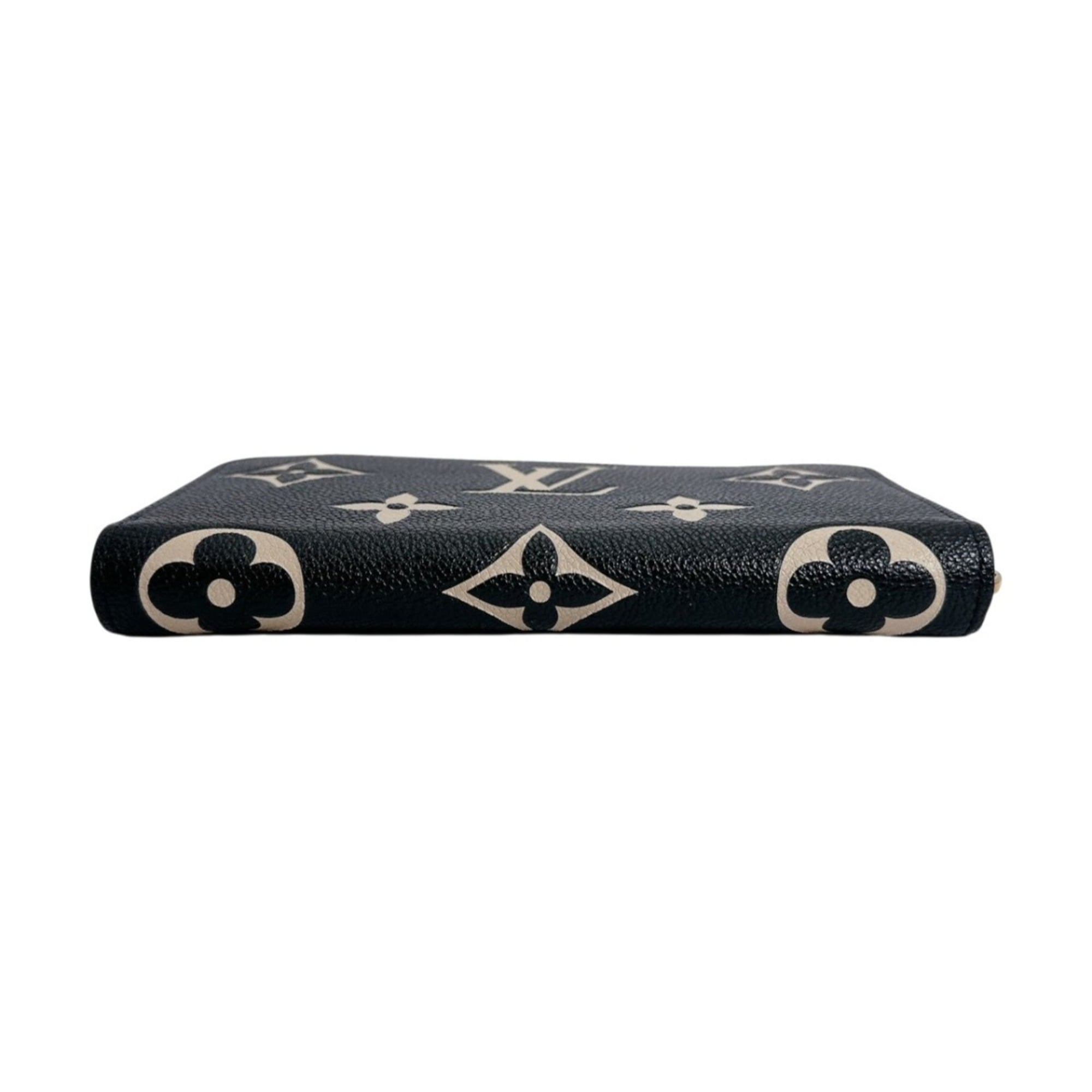 Louis Vuitton Beige Black Monogram Empreinte Long Wallet