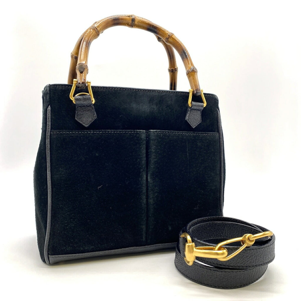 Gucci Black Suede Handbag (Pre-Owned)