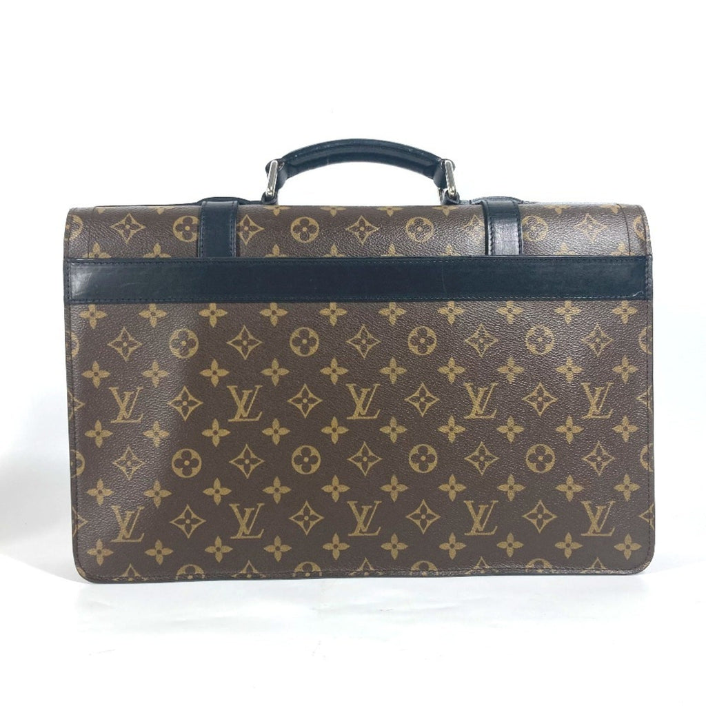 Louis Vuitton Black Brown Monogram Monogram Briefcase Handbag Tote Bag