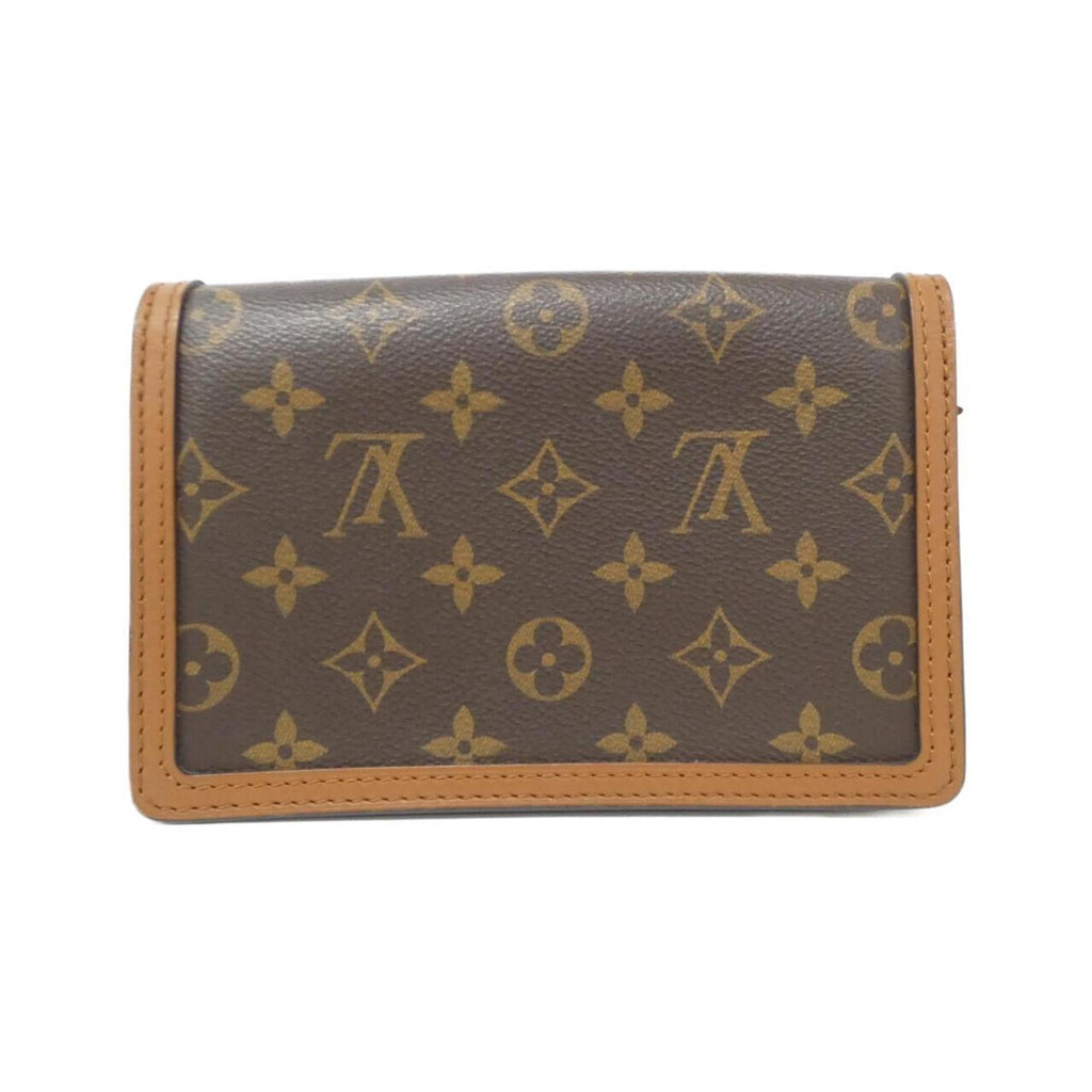 Louis Vuitton Marron Coated Canvas Chain/Shoulder Wallet