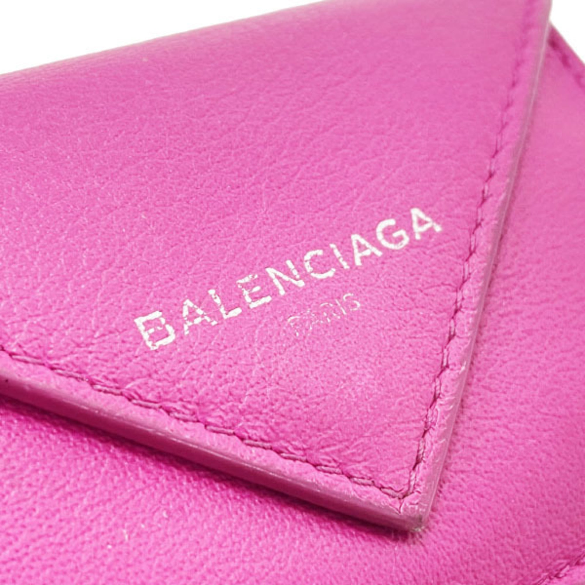 Balenciaga Pink Leather Wallet (Tri-Fold)