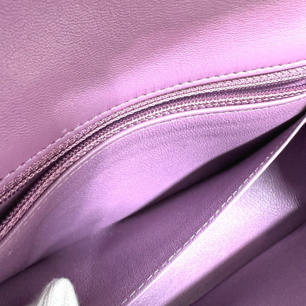 Chanel Purple Leather Shoulder Bag