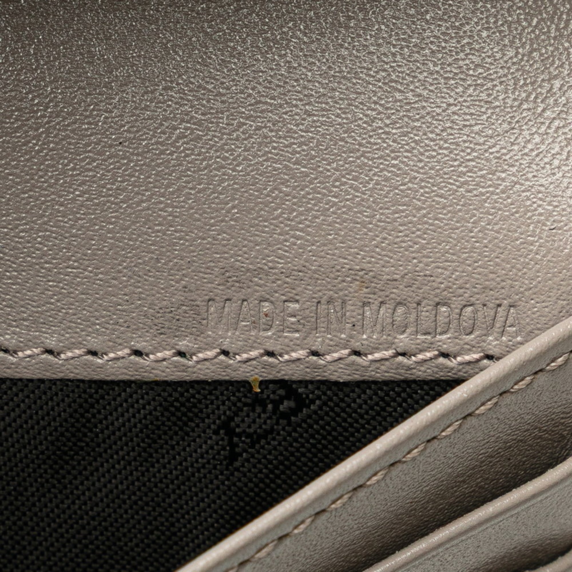 Burberry Gray Leather Long Wallet (Bi-Fold)