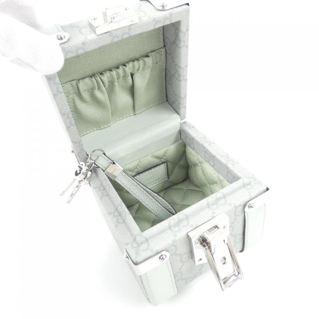 Gucci Pale Green Gg Supreme Leather Vanity Bag (Pre-Owned)