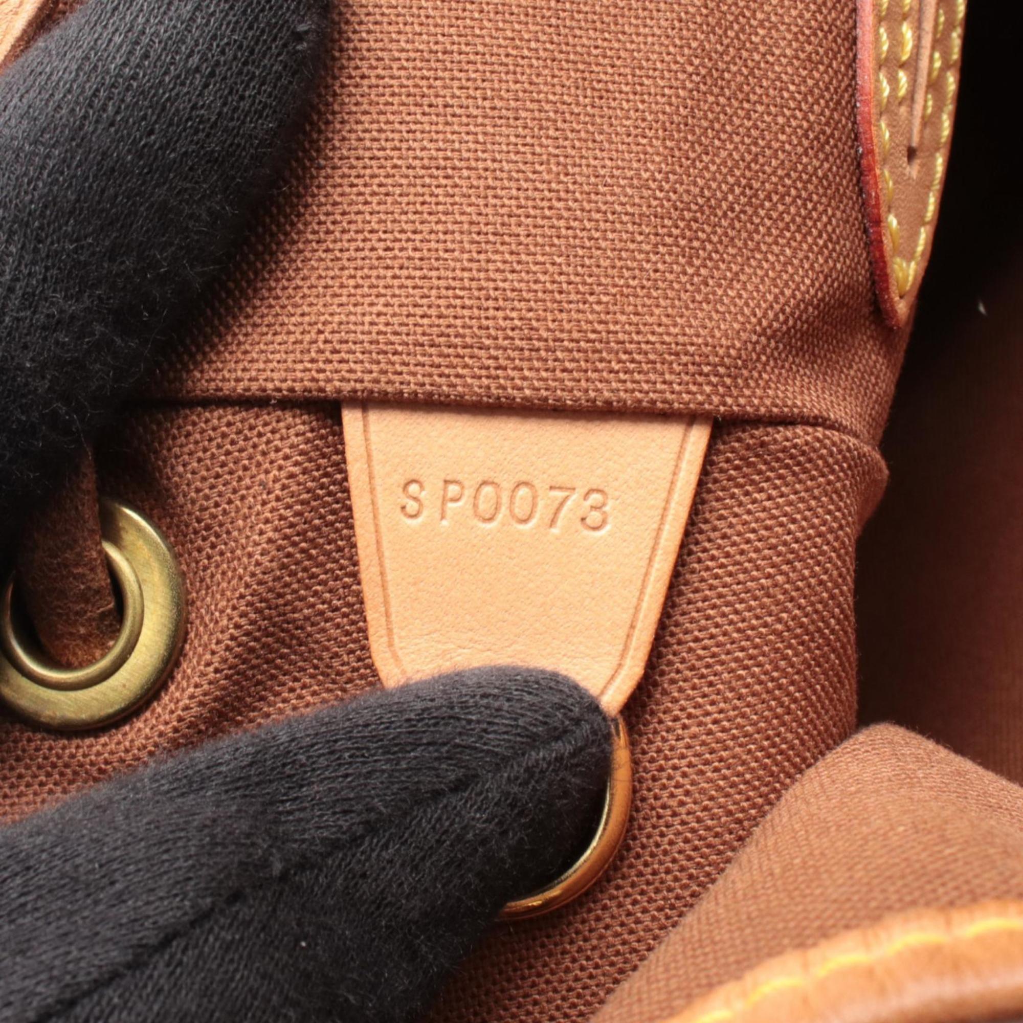 Louis Vuitton Brown Coated Canvas Leather Backpack Handbag