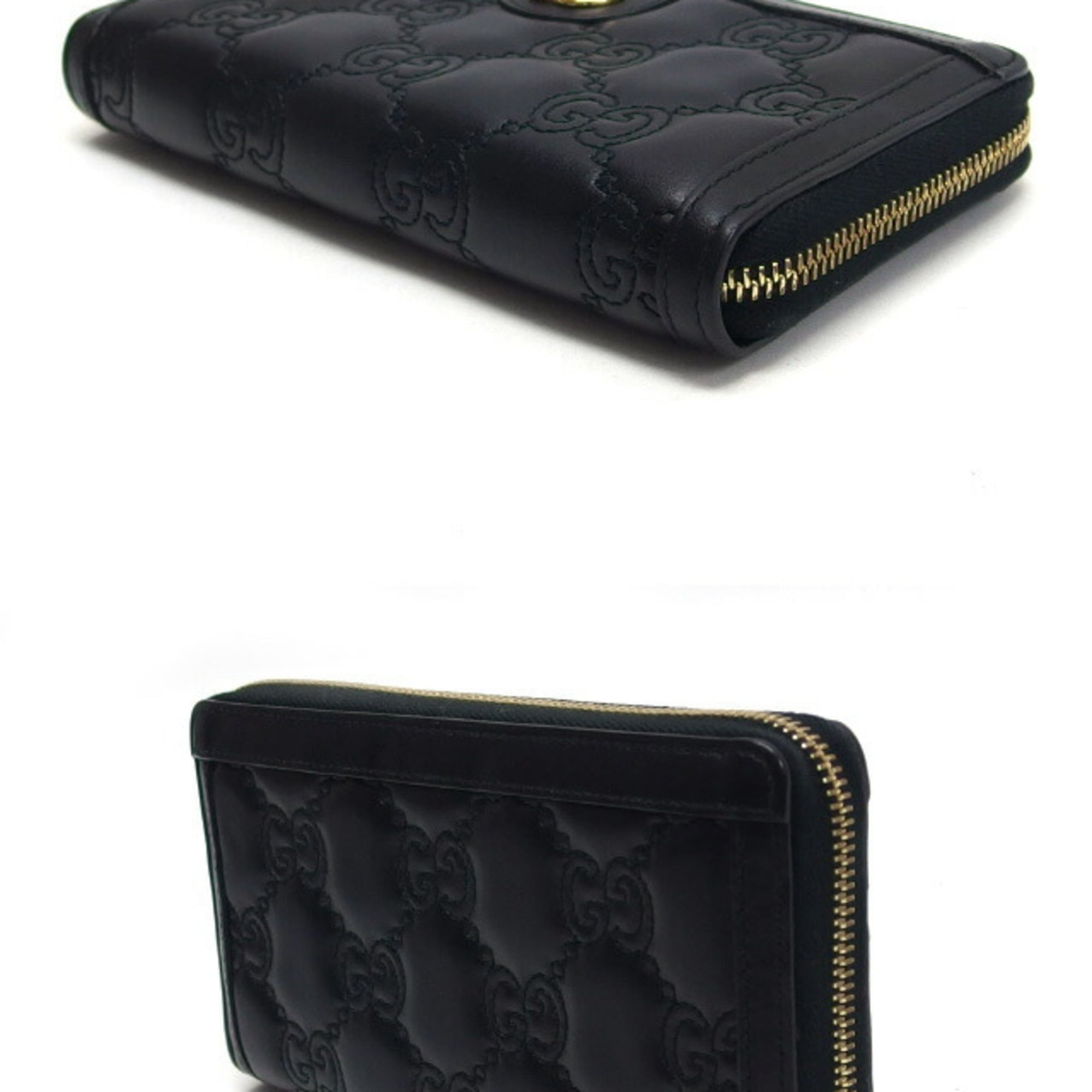 Gucci Black Leather Long Wallet (Bi-Fold) (Pre-Owned)