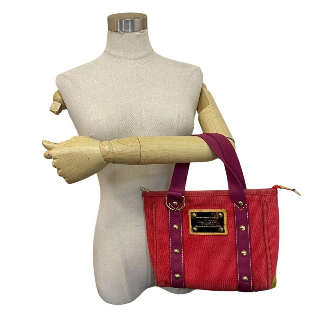 Louis Vuitton Red Color Canvas Handbag