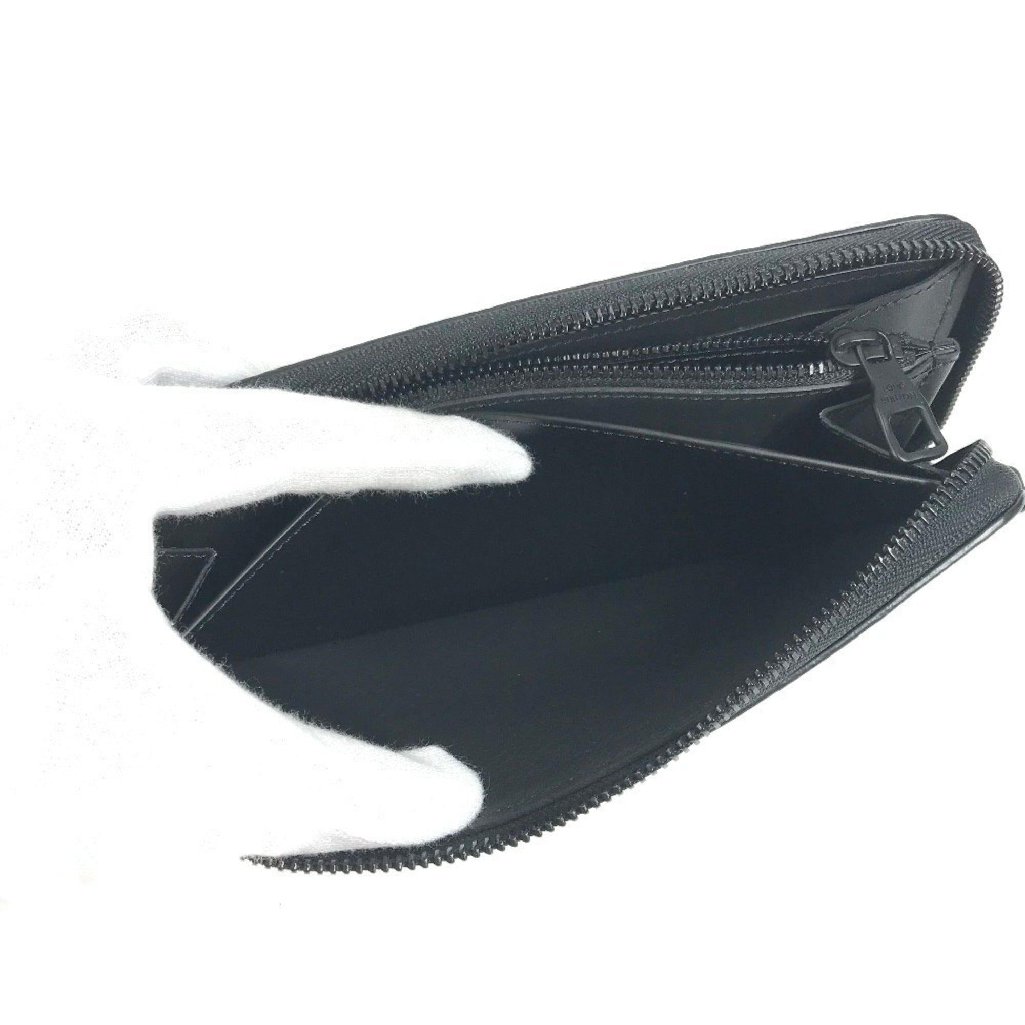 Louis Vuitton Black Noir Leather Long Wallet