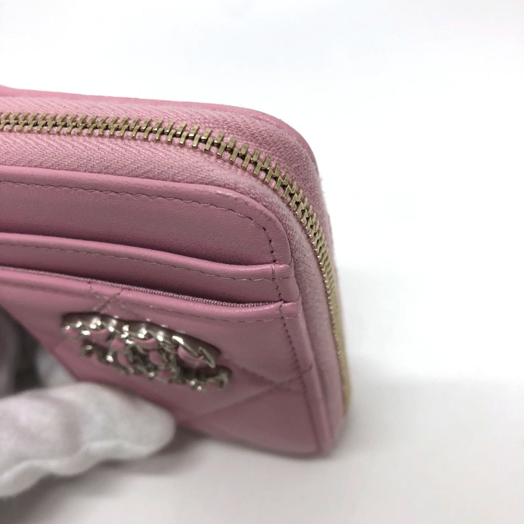 Chanel Pink Leather Coin Purse/Coin Case