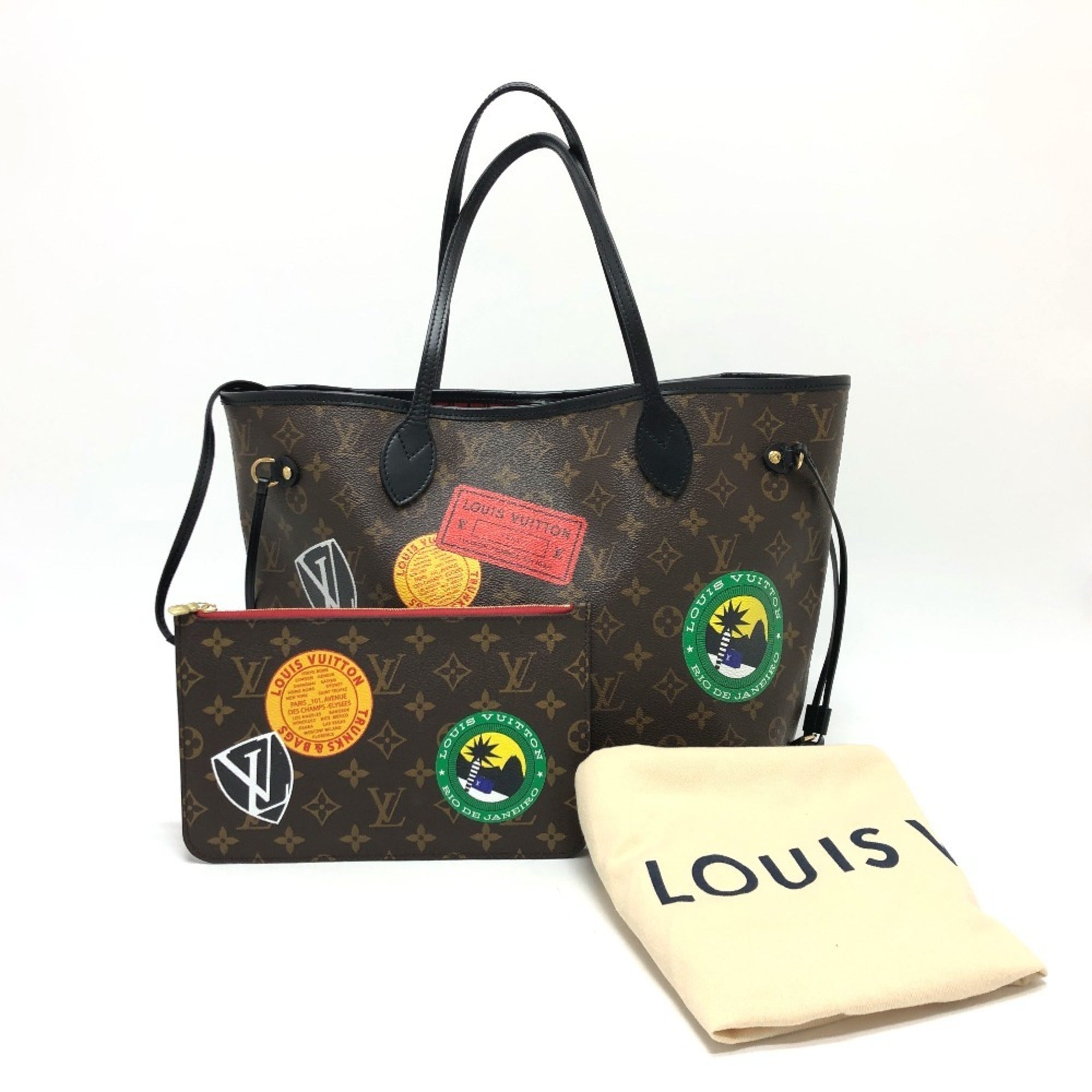 Louis Vuitton Brown Monogram Canvas Pouch Tote Bag