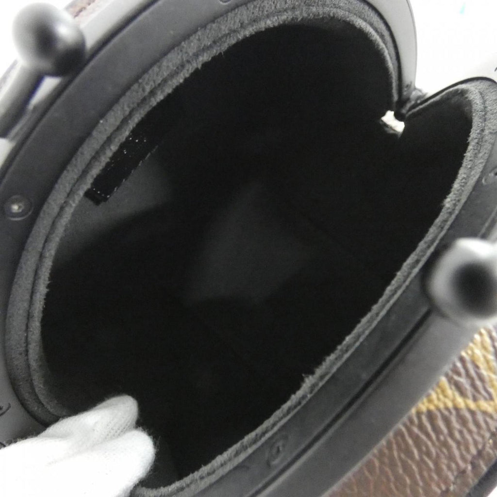 Louis Vuitton Black Brown Coated Canvas Handbag