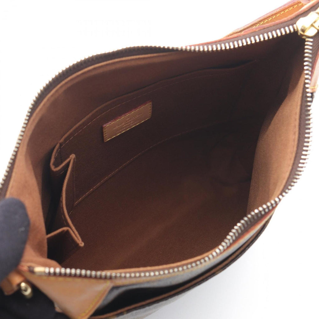 Louis Vuitton Brown Coated Canvas Leather Shoulder Bag